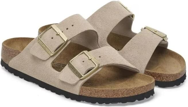 BIRKENSTOCK Slippers Dames Arizona Dames Maat: 42 Materiaal: Suède Kleur: Beige - Foto 4