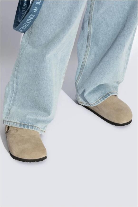 Birkenstock Beige Suède Sandalen met Shearling Voering Beige Dames - Foto 4