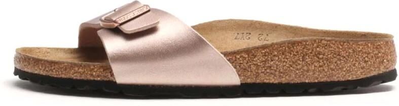 Birkenstock Women's Madrid BF Metallic Sandalen Narrow bruin beige
