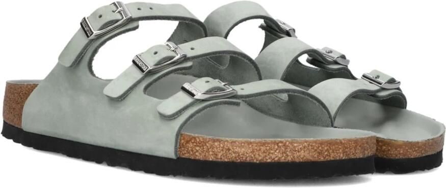 BIRKENSTOCK Badslippers Dames Florida Nubuck Blauw - Foto 2