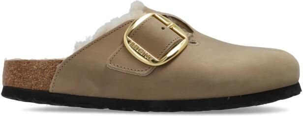 BIRKENSTOCK Instappers Dames Boston Big Buckle Nubuck Beige - Foto 11