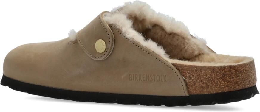 BIRKENSTOCK Instappers Dames Boston Big Buckle Nubuck Beige - Foto 14
