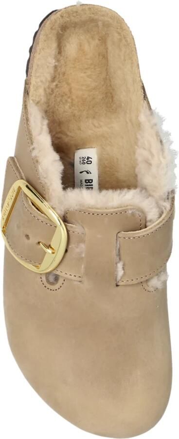 BIRKENSTOCK Instappers Dames Boston Big Buckle Nubuck Beige - Foto 8