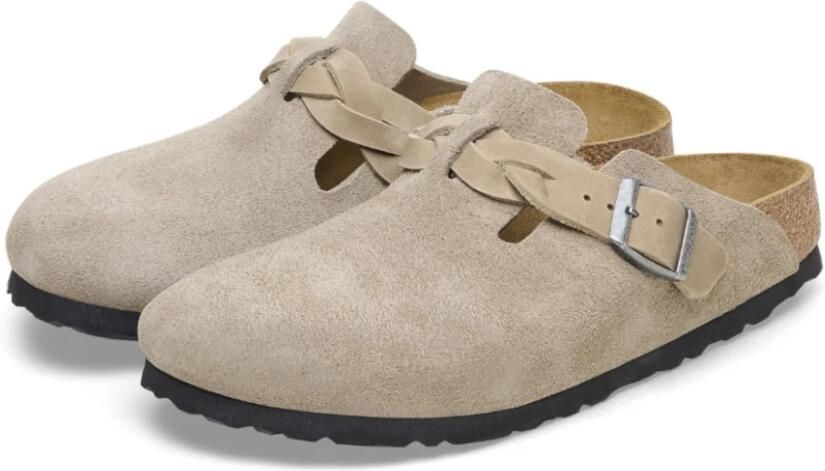 BIRKENSTOCK Instappers Dames Boston Braided Suède Zand - Foto 9