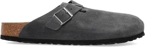 Birkenstock Klompen van leer met doornsluiting model 'Boston'
