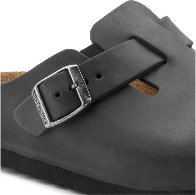 Birkenstock Boston Black narrow Fettleder Oiled Leather Unisex Pantoffels Zwart - Foto 10