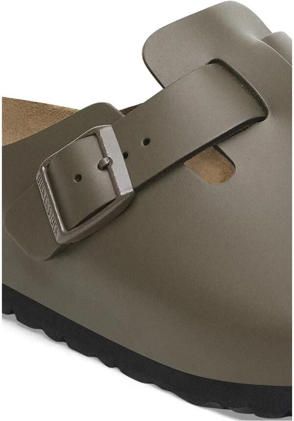 Birkenstock Boston Natural Leather Sandalen Regular bruin
