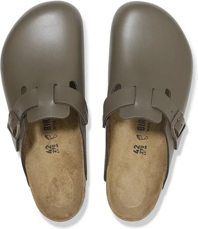 Birkenstock Boston Natural Leather Sandalen Regular bruin - Foto 4