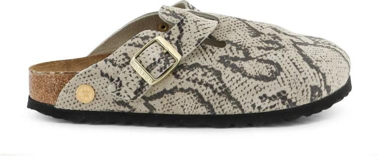 Birkenstock Slipper Boston Rivet Logo 1033086 Snake Oyster Smal