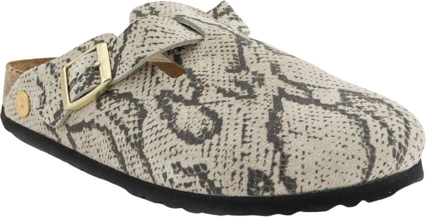 Birkenstock Slipper Boston Rivet Logo 1033086 Snake Oyster Smal - Foto 10