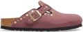 Birkenstock Boston Rivets Suède Leer Smalle Pasvorm - Rood