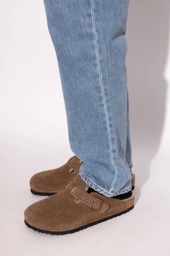 Birkenstock Boston Slippers en Sandalen Heren Bruin Nubuck