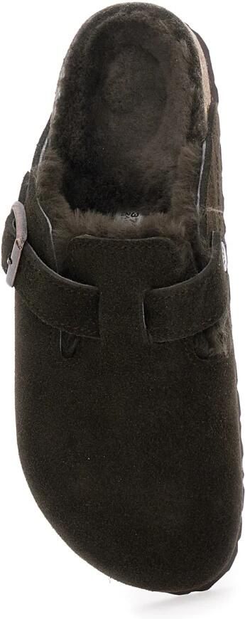 Birkenstock slipper BOSTON Shearling Mocca Suede Leather narrow - Foto 14