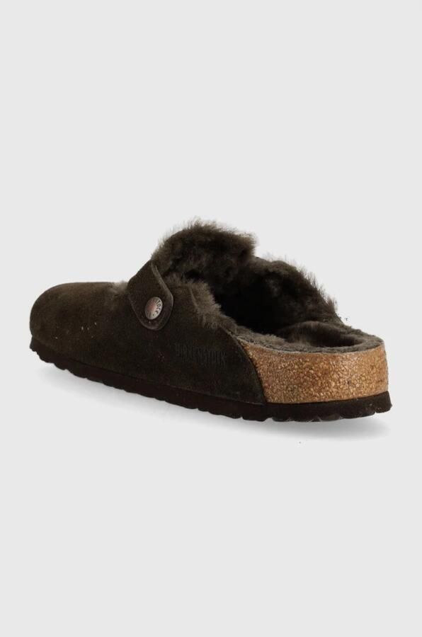 Birkenstock slipper BOSTON Shearling Mocca Suede Leather narrow - Foto 11