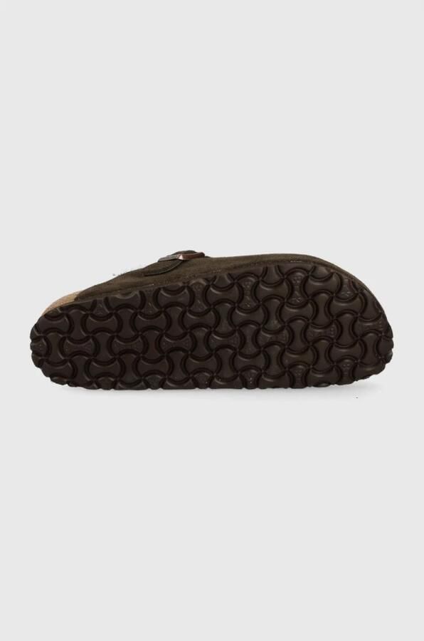 Birkenstock slipper BOSTON Shearling Mocca Suede Leather narrow - Foto 13
