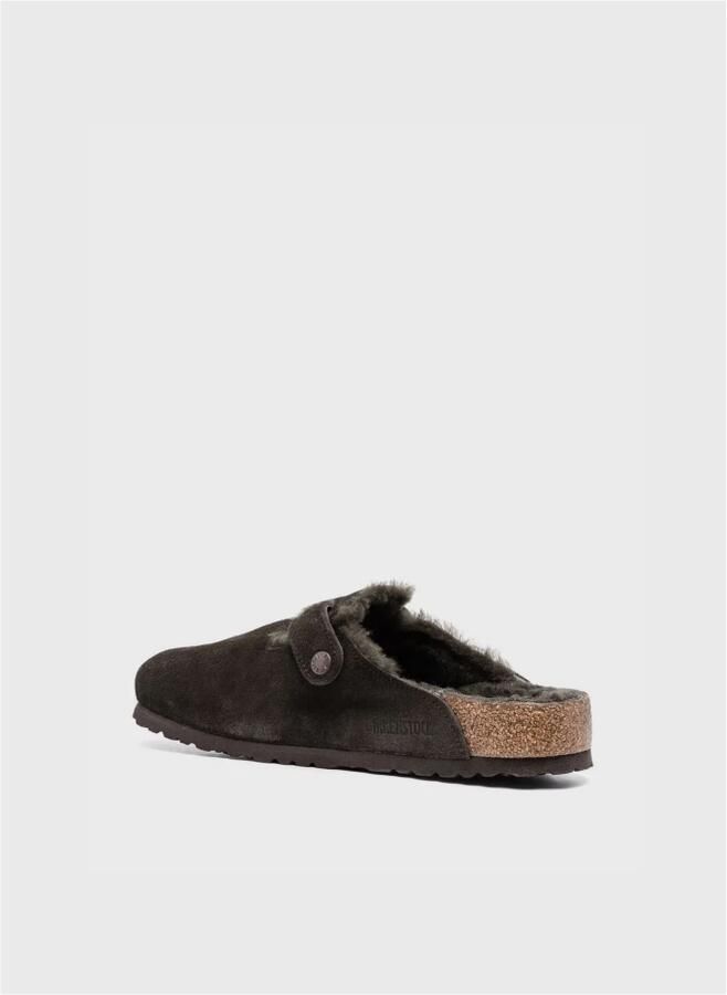 Birkenstock slipper BOSTON Shearling Mocca Suede Leather narrow - Foto 6