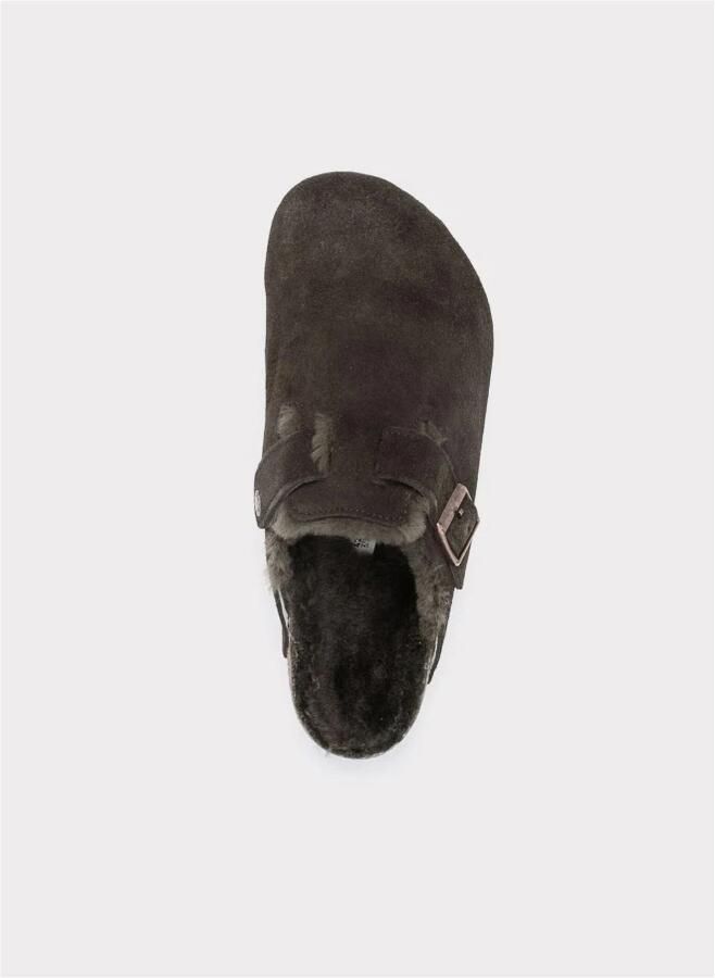 Birkenstock slipper BOSTON Shearling Mocca Suede Leather narrow - Foto 7