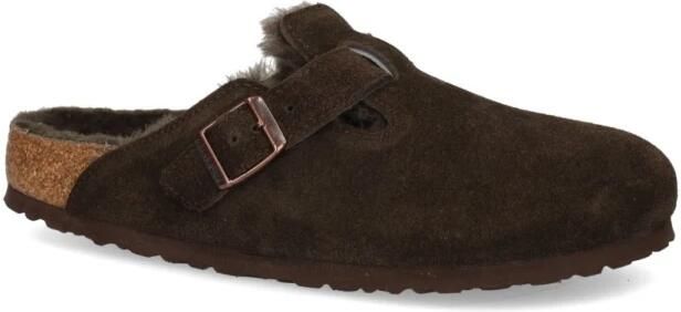 Birkenstock slipper BOSTON Shearling Mocca Suede Leather narrow - Foto 17