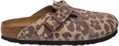 Birkenstock Suede Slippers en Sandalen Dames Bruin Suède