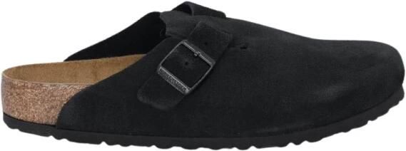 Birkenstock slipper BOSTON Black Veloursleder Suede Soft Footbed regular