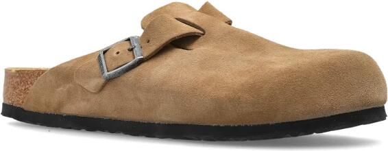 Birkenstock Suede Slippers en Sandalen Bruin Nubuck