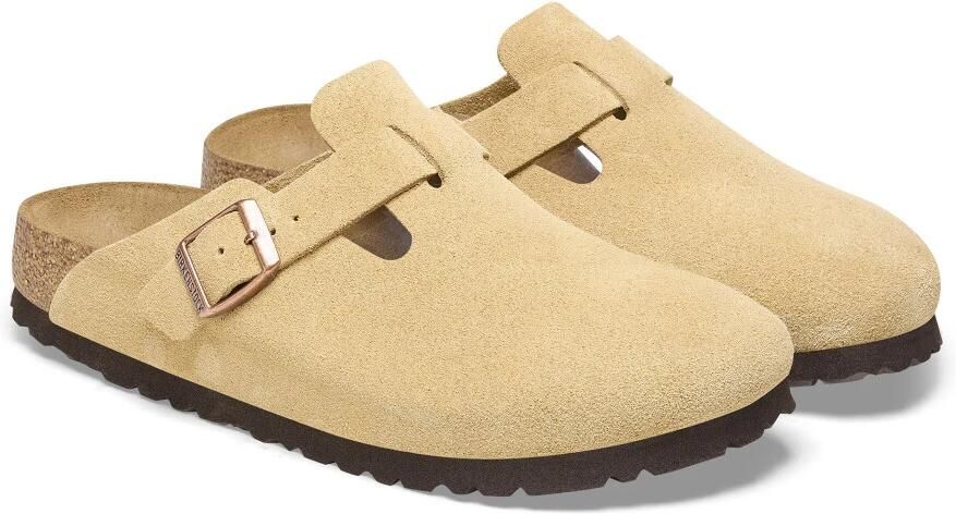 Birkenstock Beige Sandalen met Suède Bovenwerk en Verstelbare Metalen Gesp Beige Dames - Foto 7