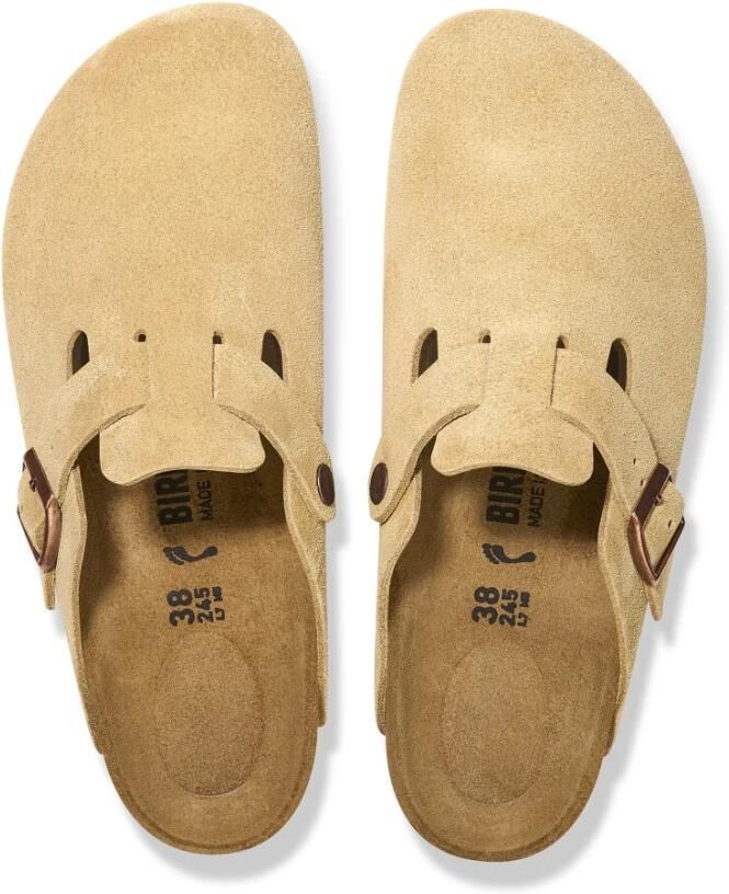 Birkenstock Beige Sandalen met Suède Bovenwerk en Verstelbare Metalen Gesp Beige Dames - Foto 5