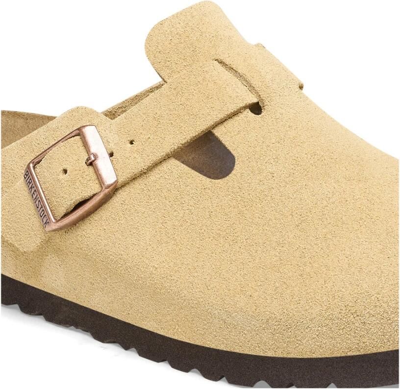 Birkenstock Beige Sandalen met Suède Bovenwerk en Verstelbare Metalen Gesp Beige Dames - Foto 4
