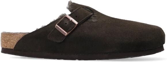 BIRKENSTOCK Huisschoen ' Boston Shearling Pantolette braun Normal-Weit 1020567' bruin