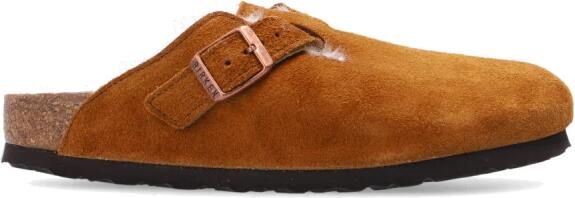 Birkenstock Klompen Mocassins Boston Shearling daim fourrure