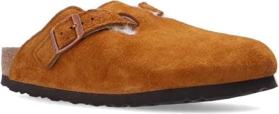 Birkenstock Klompen Mocassins Boston Shearling daim fourrure