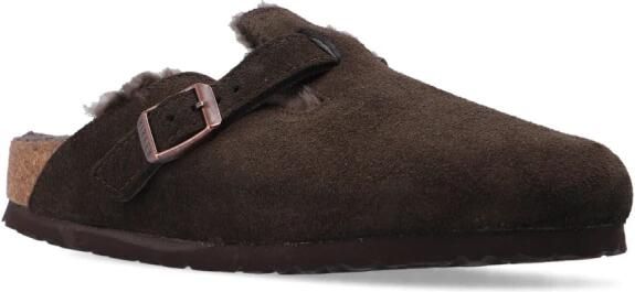 Birkenstock slipper BOSTON Shearling Mocca Suede Leather narrow - Foto 19
