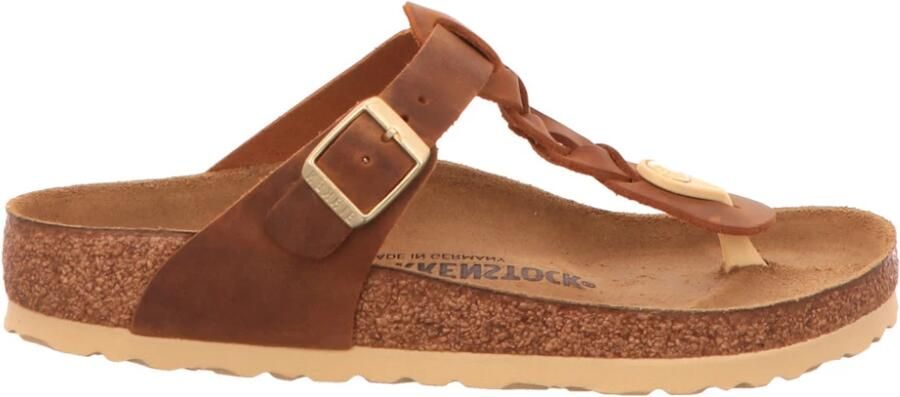 Birkenstock "Gizeh Olie Gewaxt Leren Sandalen voor Dames" Bruin Dames - Foto 5