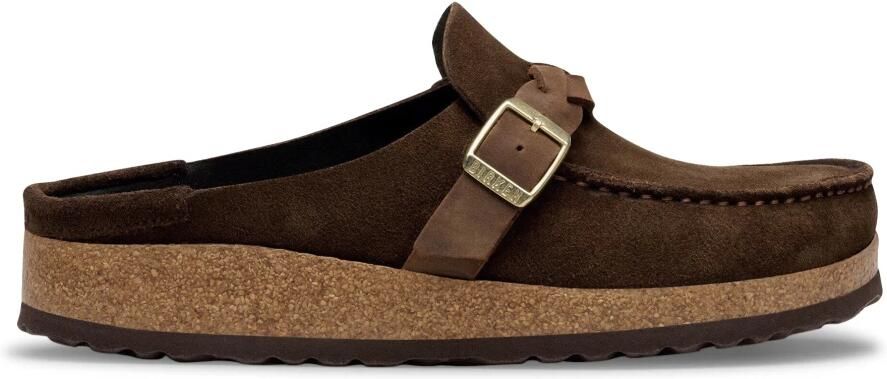 BIRKENSTOCK Instappers Dames Buckley Braided Suède Bruin
