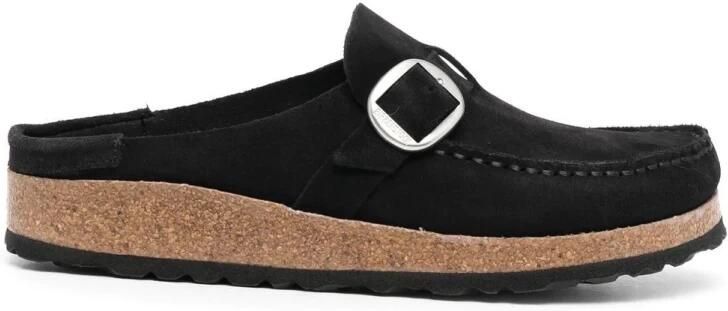 BIRKENSTOCK Muiltjes 'Buckley' zwart zilver