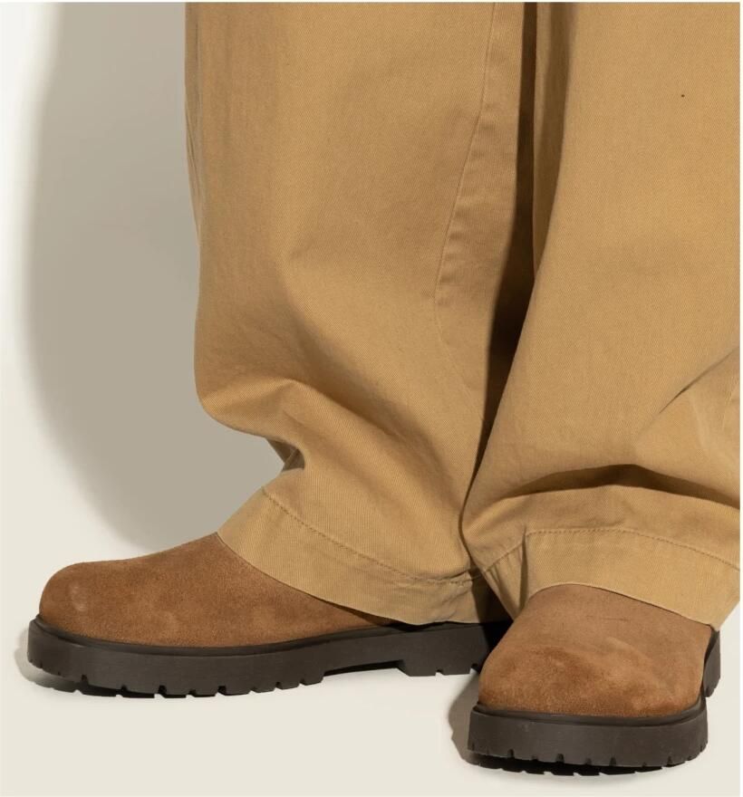 Birkenstock Bruine Suède Laarzen Rubberen Zool