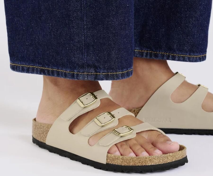 Birkenstock Women's Florida Birko-Flor Sandalen Narrow beige - Foto 4