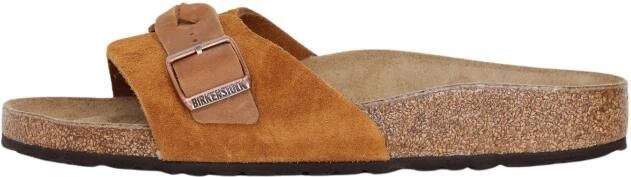 Birkenstock Gevlochten Suède Leren Flip Flops Brown Dames - Foto 8