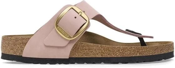 Birkenstock Roze Leren Sandalen met Enkelbandje Pink Dames