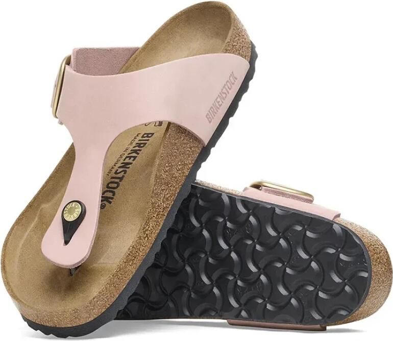 Birkenstock Roze Leren Sandalen met Enkelbandje Pink Dames - Foto 4