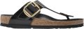 Birkenstock Damessandalen Gizeh Big Buckle Natural Leather Patent Large Zwart Dames - Zwart
