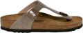Birkenstock Gizeh Dames Slippers Graceful Taupe Narrow fit | Taupe | Imitatieleer - Bruin