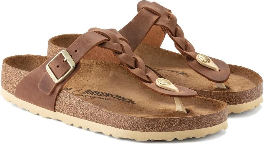 Birkenstock "Gizeh Olie Gewaxt Leren Sandalen voor Dames" Bruin Dames - Foto 12