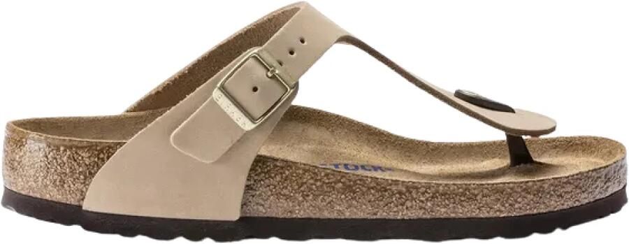 Birkenstock Suede Sandalen Herfst Winter Collectie Beige Dames