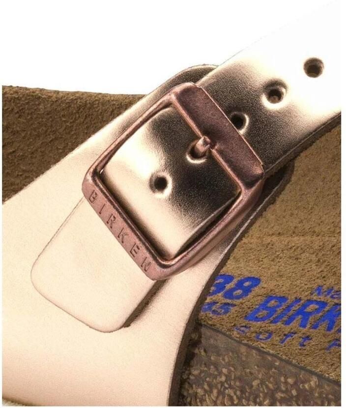 Birkenstock Metallic Roze Slippers voor Vrouwen Bruin Dames