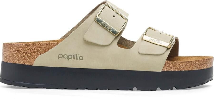 Birkenstock Groene Papillio Plateau Sandalen