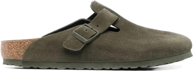 Birkenstock Groene Suède Instap Pantoffels