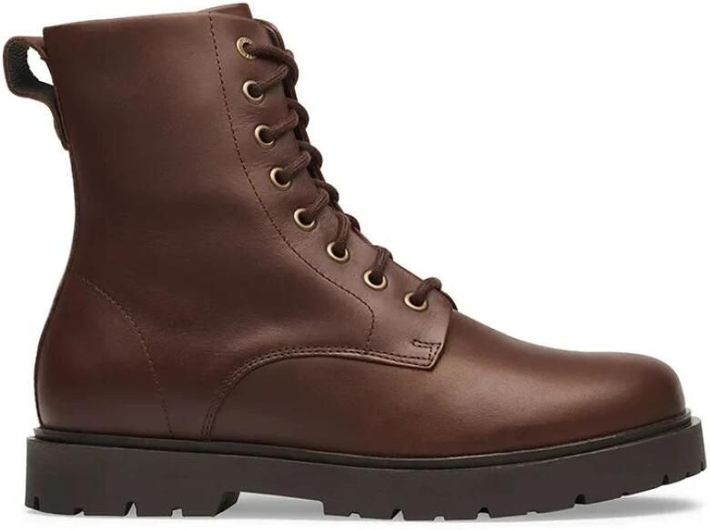 Birkenstock Veterlaars van runder nappa met profielzool