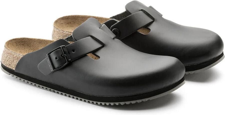 Birkenstock Klassieke Unisex Leren Klomp Zwart Unisex - Foto 2