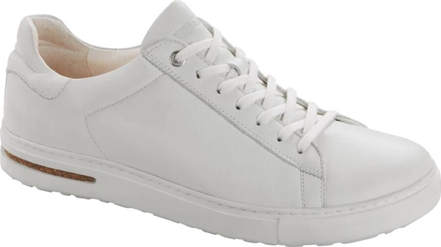 Birkenstock Witte Leren Sneakers met Verwijderbaar Kurk-Latex Voetbed White